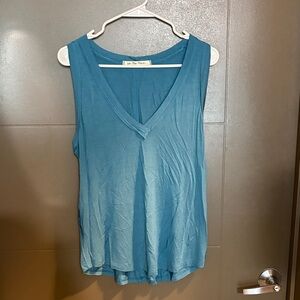 We The Free Teal V-Neck Tank Top